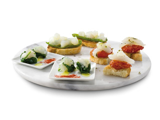 tapas y aperitivos bacalao con verduras