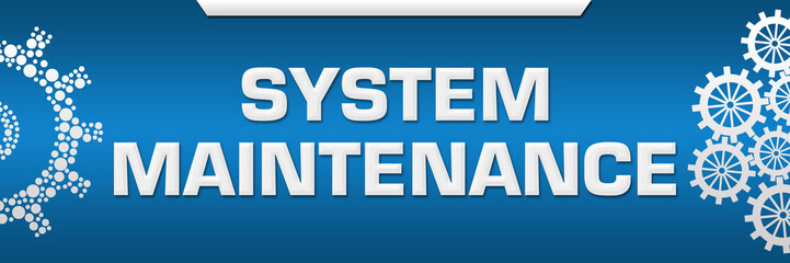 Obraz premium System Maintenance Blue Both Side Gears 