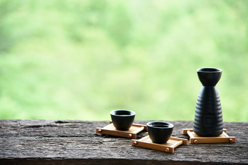 japanese sake oriental drink style on the table