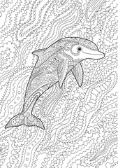 Happy dolphin with high details.