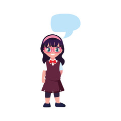 cute little girl standing character