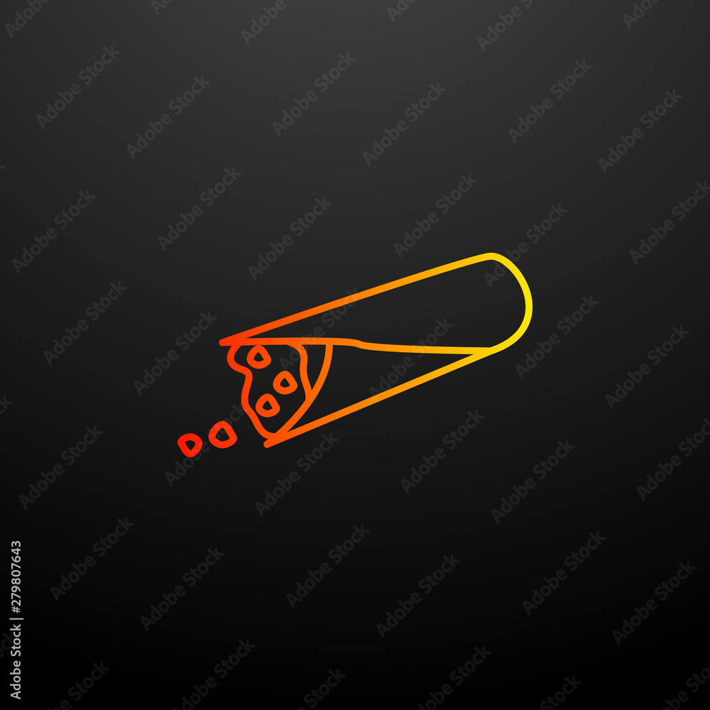 Poster shaurma nolan icon. elements of fast food set. simple icon for websites, web design, mobile app, inf