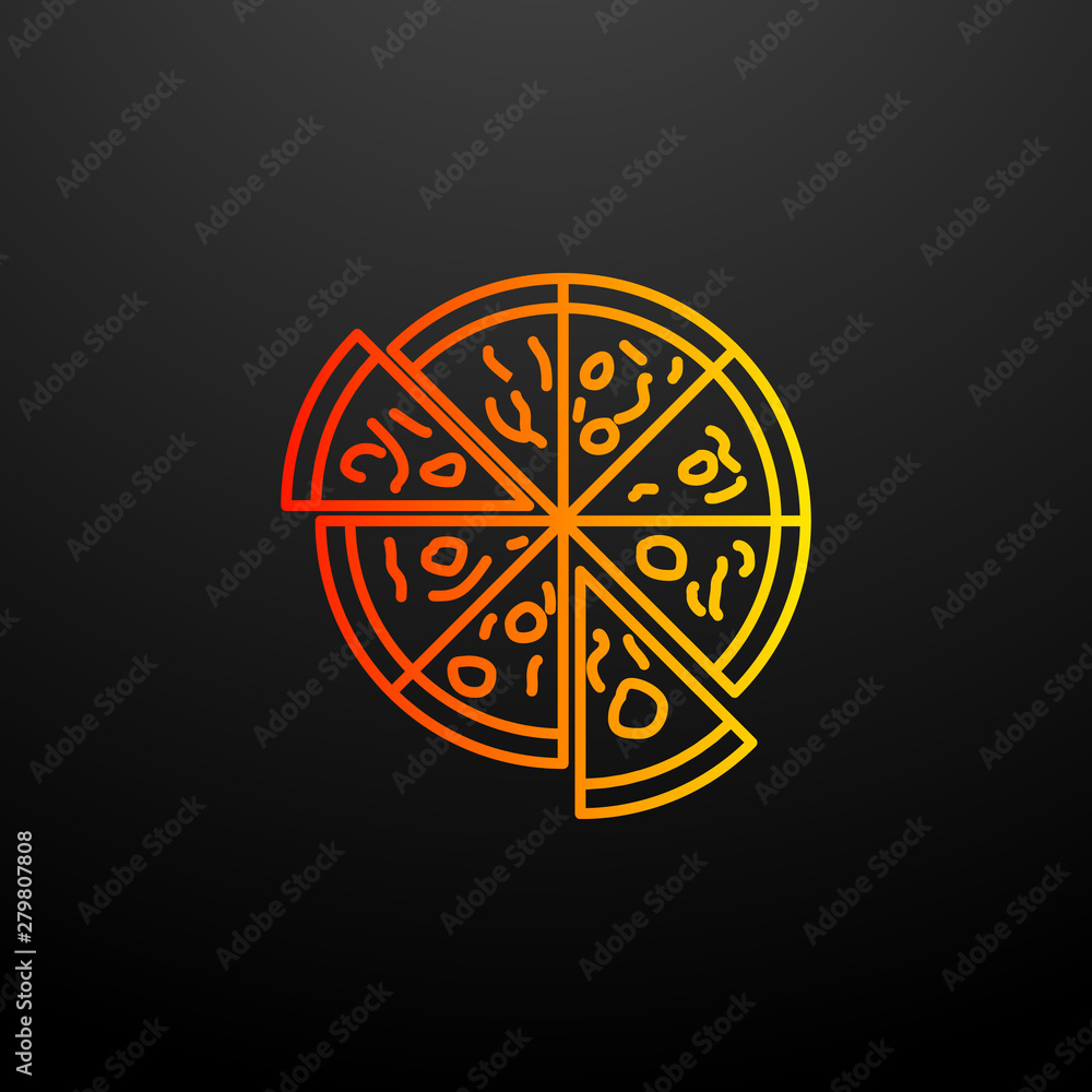 Poster pizza nolan icon. elements of fast food set. simple icon for websites, web design, mobile app, info 