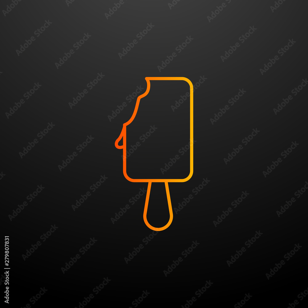 Poster ice cream nolan icon. elements of fast food set. simple icon for websites, web design, mobile app, i
