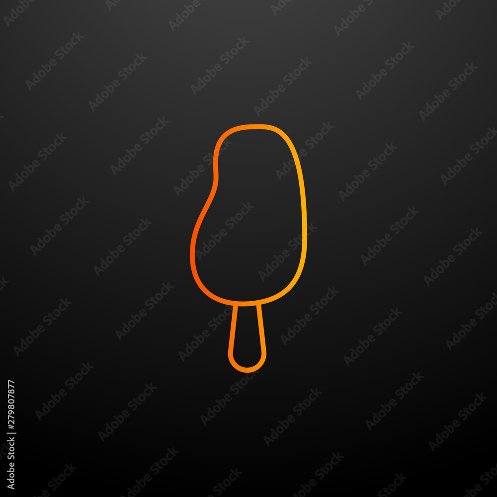 Poster ice cream nolan icon. elements of fast food set. simple icon for websites, web design, mobile app, i