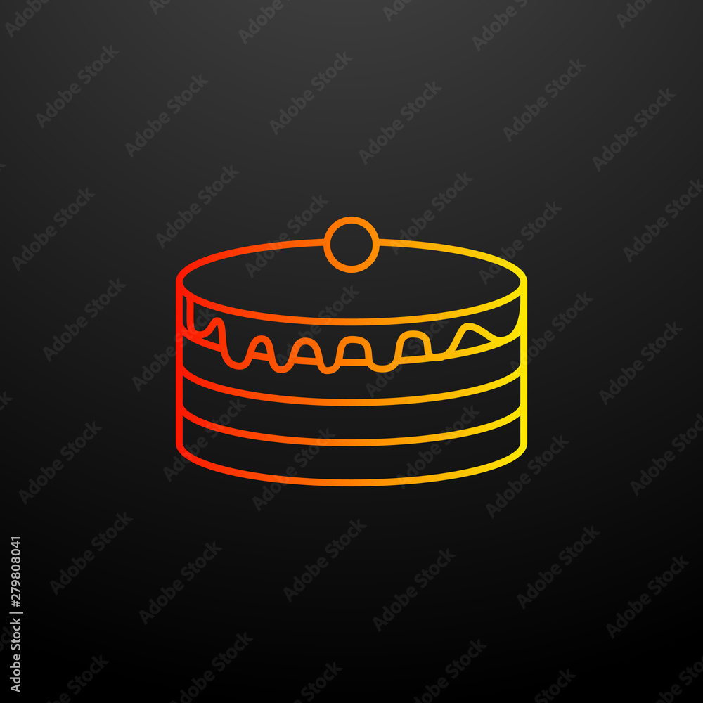 Poster cake nolan icon. elements of fast food set. simple icon for websites, web design, mobile app, info g