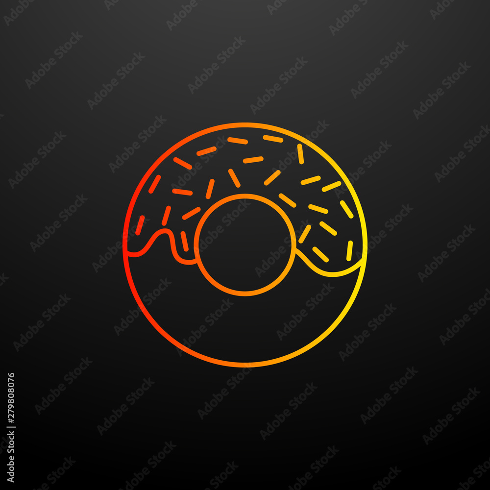 Poster donut nolan icon. elements of fast food set. simple icon for websites, web design, mobile app, info 