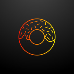 Donut nolan icon. Elements of fast food set. Simple icon for websites, web design, mobile app, info graphics