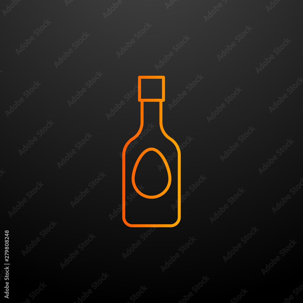 Poster ketchup nolan icon. elements of fast food set. simple icon for websites, web design, mobile app, inf
