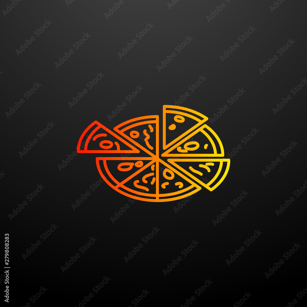 Poster pizza nolan icon. elements of fast food set. simple icon for websites, web design, mobile app, info 