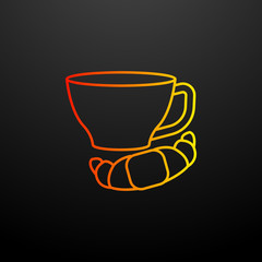 Croissants for breakfast nolan icon. Elements of fast food set. Simple icon for websites, web design, mobile app, info graphics