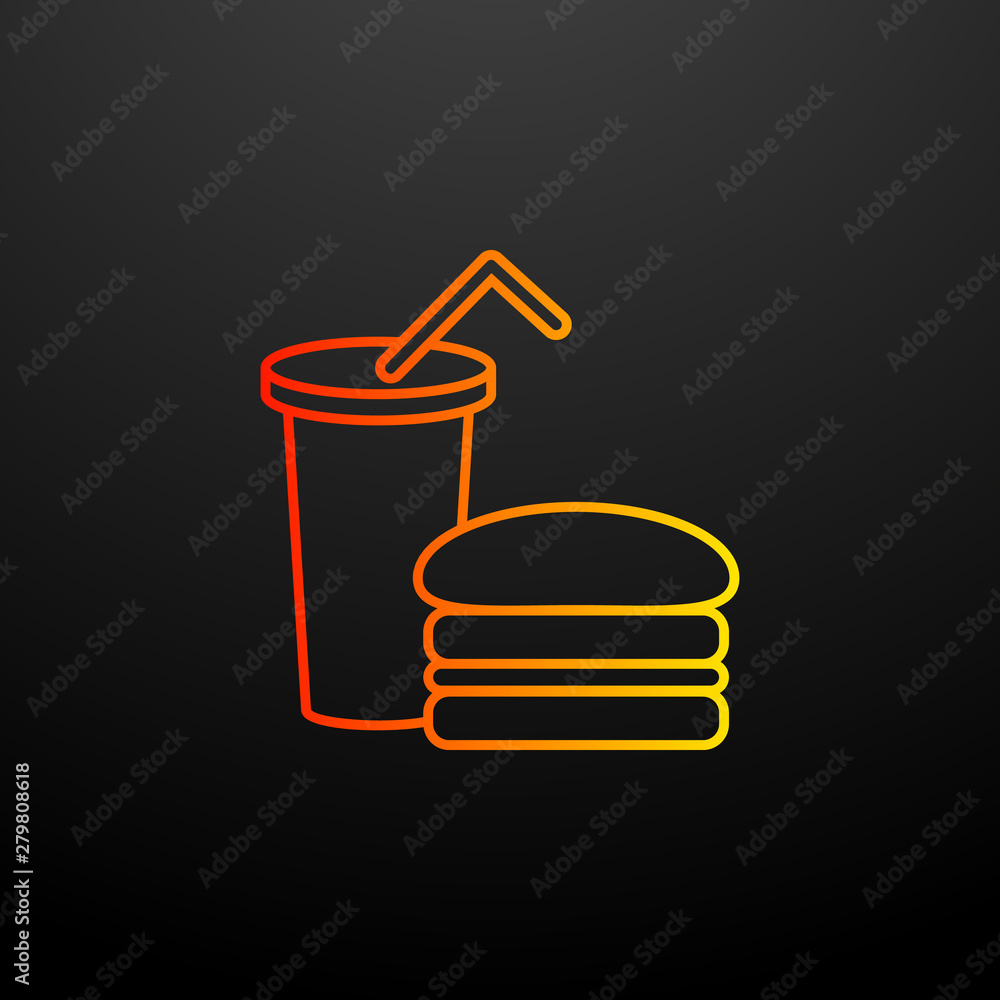 Poster fast food nolan icon. elements of fast food set. simple icon for websites, web design, mobile app, i