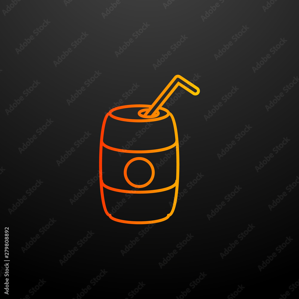 Poster juice in jar nolan icon. elements of fast food set. simple icon for websites, web design, mobile app