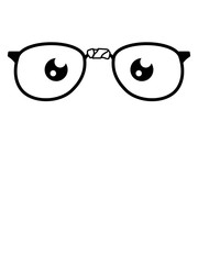 comic augen cartoon lustig nerd hornbrille lesen bücher geek brille klebeband kaputt intelligent schlau cool freak clipart design logo