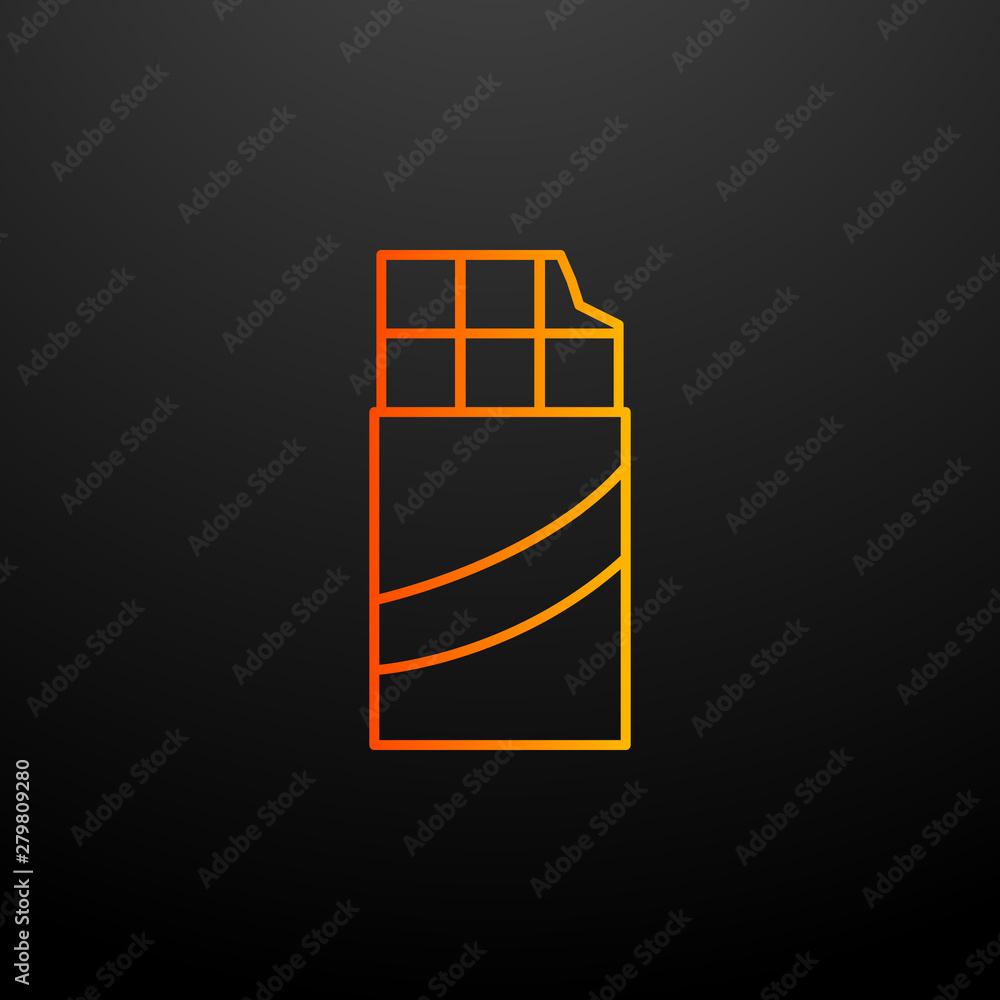 Poster chocolate bar nolan icon. elements of fast food set. simple icon for websites, web design, mobile ap
