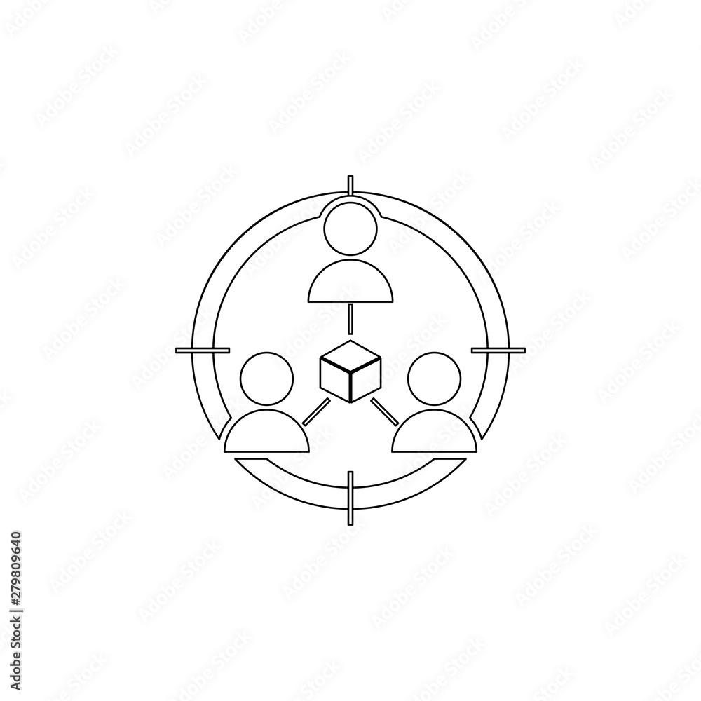 Poster social networking icon. element of business, digital marketing for mobile concept and web apps icon.