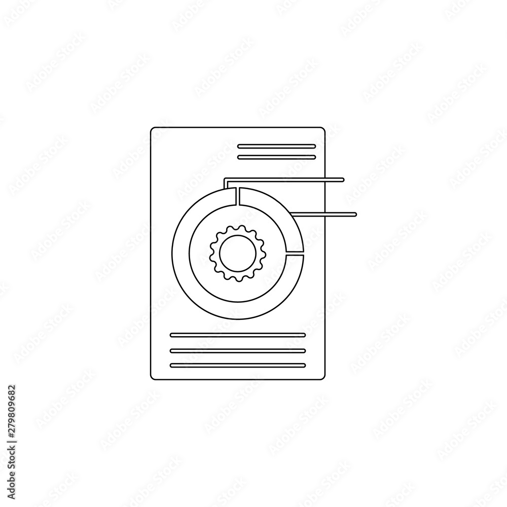 Poster data analysis icon. element of business, digital marketing for mobile concept and web apps icon. out