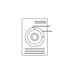 data analysis icon. Element of business, digital marketing for mobile concept and web apps icon. Outline, thin line icon for website design and development, app development
