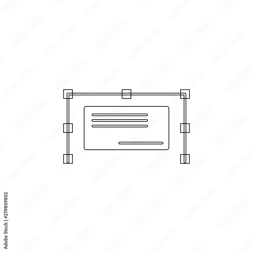 Poster design icon. element of business, digital marketing for mobile concept and web apps icon. outline, t