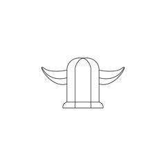 fan Viking cap icon. Element of russian fan atributs for mobile concept and web apps icon. Outline, thin line icon for website design and development, app development