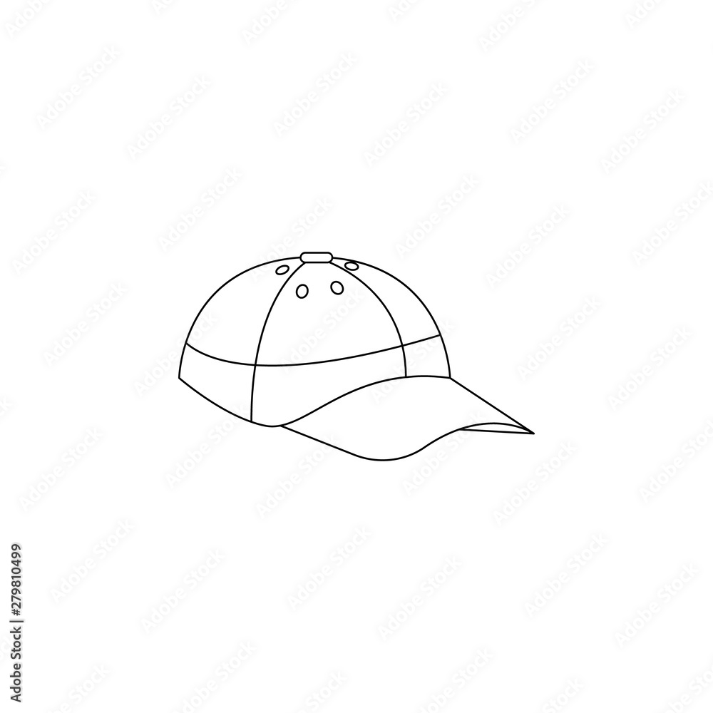 Poster fan cap icon. element of russian fan atributs for mobile concept and web apps icon. outline, thin li