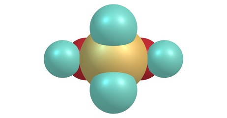 Methylene glycol molecular structure isolated on white