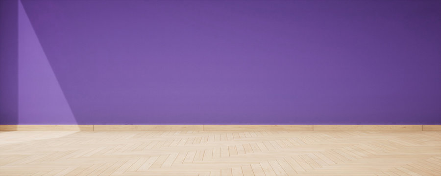 parquet et mur violet