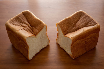 手で割った食パン