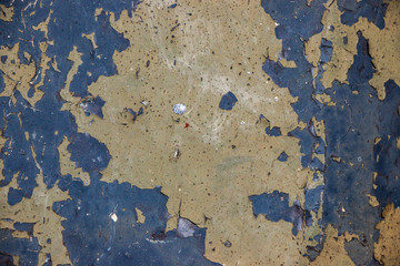 Blue grunge paint chip peel weathered vintage grunge background texture
