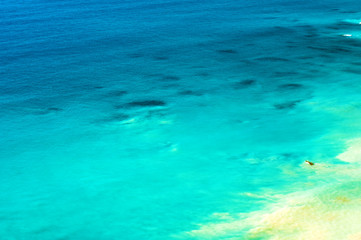 Fototapeta na wymiar View from above on sea surface near Paphos, Cyprus