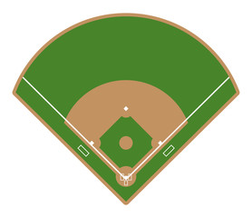 Baseball field icon. Flat illustration of baseball field vector icon for web design