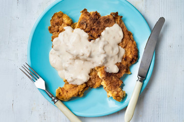 golden american southern chicken fried steak