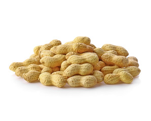 peanuts isolated on white background.