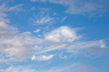 Fototapeta na wymiar Blue sky background with clouds. Panorama