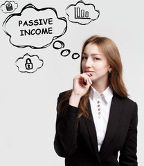 Technology, internet and network. A young entrepreneur is thinking how to become successful and protect your business: Passive income