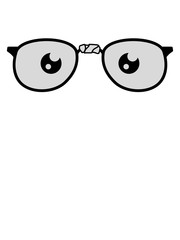Obraz premium augen comic cartoon lustig nerd hornbrille lesen bücher geek brille klebeband kaputt intelligent schlau cool freak clipart design logo