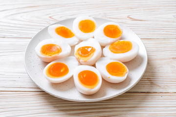 Fototapeta na wymiar Soft Boiled Eggs