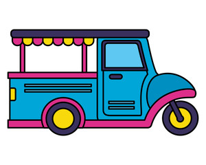 food truck on white background