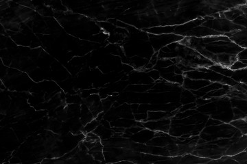Black marble natural pattern for background, abstract black and white