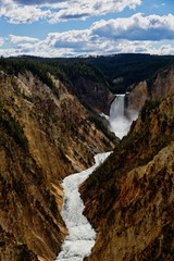 Yellowstone Fluss mit Lower Falls