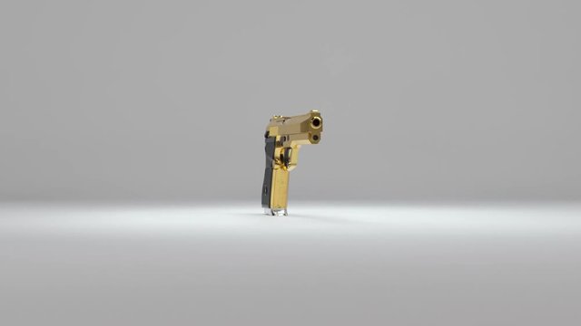Rotating CGI Golden Gun