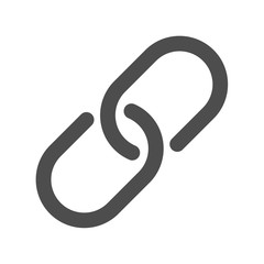 chain link vector icon isolated on white background. chain link flat icon for web, mobile and user interface design