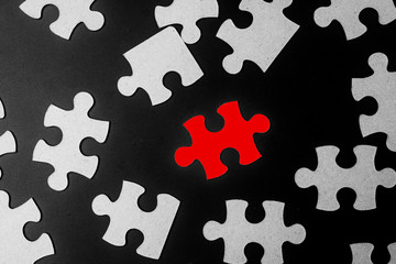 Be Different. Conceptual image with Puzzle Pieces