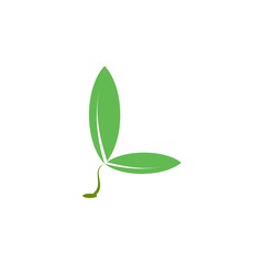 Grow seed logo design vector