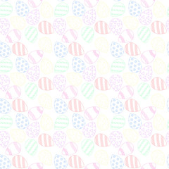Seamless pattern with Easter eggs. Illustration Happy easter card. Vector illustration. EPS10