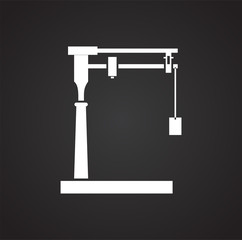 Scale related icon on background for graphic and web design. Simple illustration. Internet concept symbol for website button or mobile app.