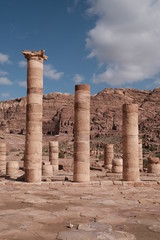 ruins of ancient temple in Petra Jordan