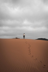 women walking in the desert