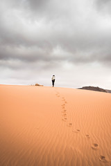 Fototapeta na wymiar walking in the desert