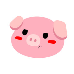 Line illustration of a pig.